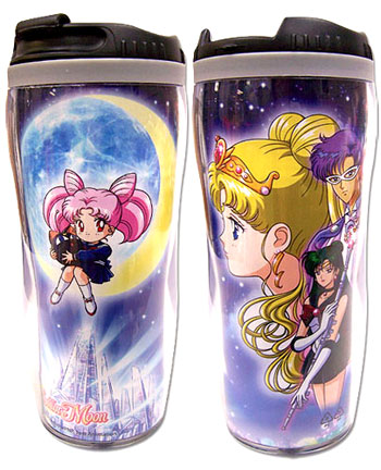 official ge animation neo queen serenity, king endymion, rini, luna p and sailor pluto sailor moon tumbler