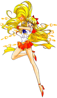 sailor venus' attack love chain encircle / venus love me chain from the sailor moon anime