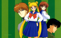Sailor Moon Wallpaper: Serena, Darien, Alan and Anne