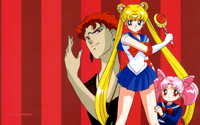 Sailor Moon Wallpaper: Sailor Moon, Rini and Rubeus