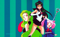 Sailor Moon Wallpaper: Emerald, Sailor Pluto and Rini