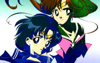 Sailor Moon Wallpaper: Mercury and Jupiter