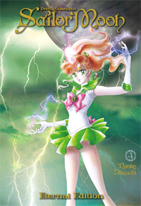 Pretty Guardian Sailor Moon Eternal Edition Volume 4 manga cover image featuring Makoto Kino as Sailor Jupiter.