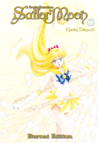 Pretty Guardian Sailor Moon Eternal Edition Volume 5 manga cover image featuring Minako Aino as Sailor Venus.