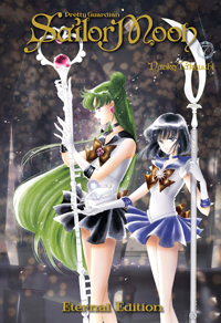 Pretty Guardian Sailor Moon Eternal Edition Volume 7 manga cover image featuring Setsuna Meioh as Sailor Pluto and Hotaru Tomoe as Sailor Saturn.