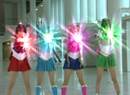 Sailor Venus, Moon, Mars, Mercury, and Jupiter performing a magical energy attack in the live-action Sailor Moon TV series PGSM.