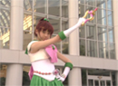 PGSM Sailor Jupiter attacking with her Star Tambourine.