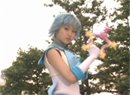 PGSM's Sailor Mercury holding her Star Tambourine.