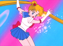 Sailor Moon's Moon Tiara Magic attack from the 90's anime series.