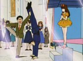 Sailor Moon: Hypnotised policeman and manager