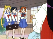 Sailor Moon: Serena, Molly and Luna meet Raye.