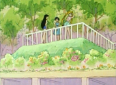 Sailor Moon: Amy, Raye and Serena in a park