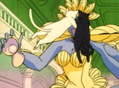 Sailor Moon: Luna and Artemis attack a Negamonster