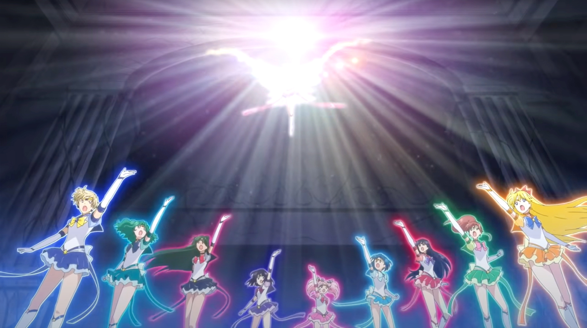 Eternal Sailor Moon and the Eternal Sailor Guardians from Pretty Guardian Sailor Moon Eternal: The Movie Part 2.