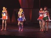 Sailor Moon Musical: Sailor Venus, Sailor Moon, Sailor Mars and Sailor Jupiter.