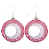 sailor moon pink crescent moon earrings