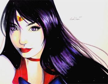 sailor mars fan art by nicole davis