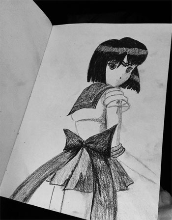 sailor saturn fan art by mouse