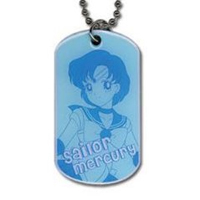 sailor mercury dog tag necklace