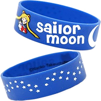 sailor moon blue rubber bracelet
