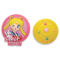 sailor moon and brooch pin set