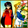 Sailor Moon Christmas icon featuring Rey and Mina.