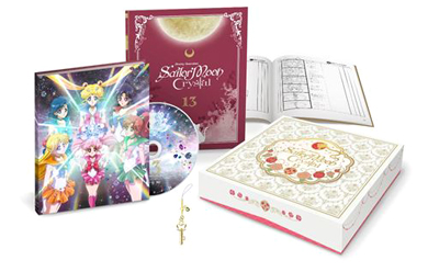 sailor moon crystal blu-ray set volume 13 featuring sailor moon, mercury, mars, jupiter, venus, and mini moon