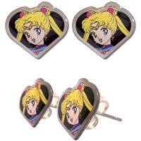 sailor moon heart earrings