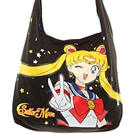 black sailor moon hobo bag from hot topic