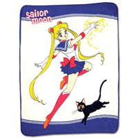 sailor moon and luna throw blanket