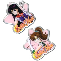 sailor mars and jupiter 2 pin set