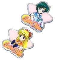 sailor mercury and venus 2 pin set