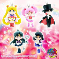 Sailor Moon Swing Set 3 with Super Sailor Moon, Saturn, Pluto, Tuxedo Mask and Sailor Mini Moon