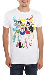 sailor moon mens t-shirt featuring the sailor scouts / senshi / guardians from hot topic