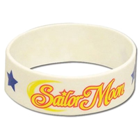 sailor moon white logo wristband