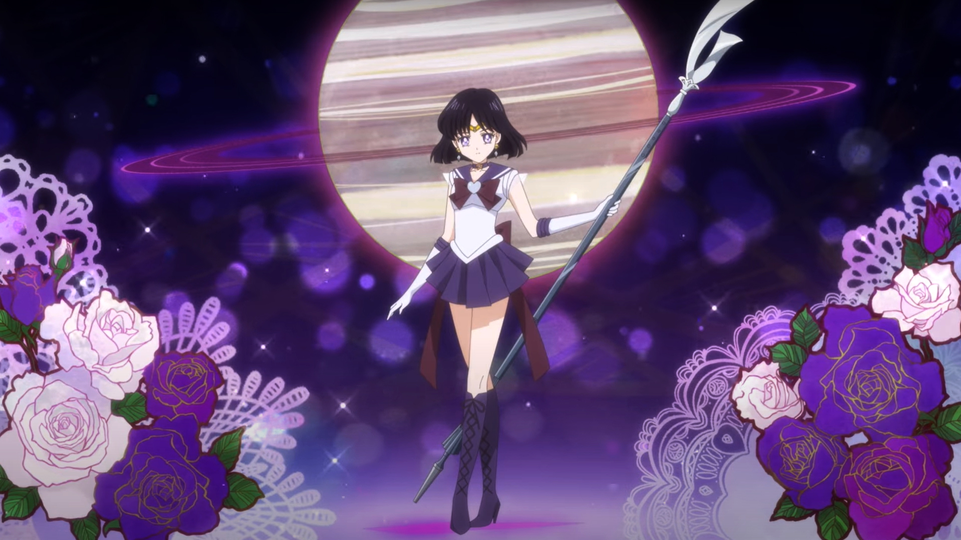 Sailor Saturn in Pretty Guardian Sailor Moon Eternal Part 2 anime movie.