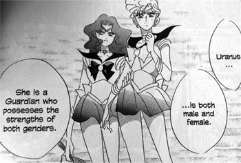 sailor moon manga mistakes: sailor uranus is a man???