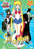 north american english sailor moon dvd cover with sailor pluto, sailor moon and tuxedo mask