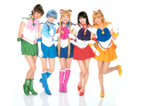 Photo of the five main Sailor Guardians from PGSM.