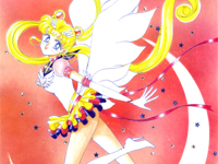 Manga drawing of Eternal Sailor Moon by Naoko Takeuchi.